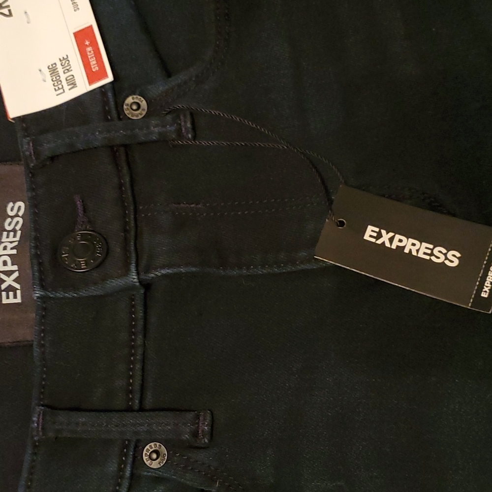 Express Dark Wash Skinny Jeans,  Size 2R, Jeans - Picture 8 of 14